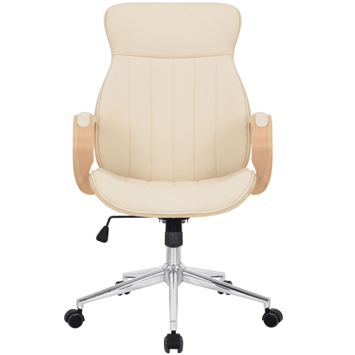 Silla De Oficina Melilla Simil cuero Naturalcrema 68X63X100 cm