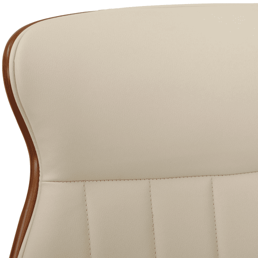 Silla De Oficina Melilla Simil cuero Nogalcrema 68X63X100 cm