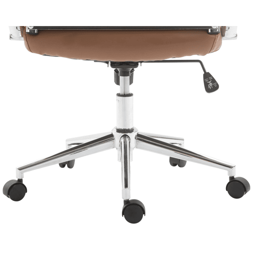 Silla De Oficina Kolumbus Simil cuero Marrón claro 66X58X105 cm