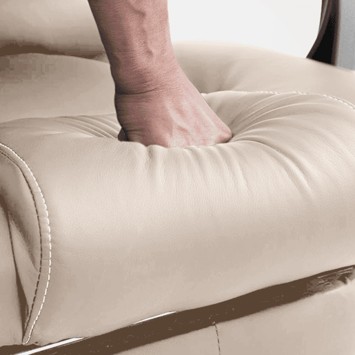 Silla De Oficina De Masaje Pacific V2 Simil cuero Crema 64X68X118 cm
