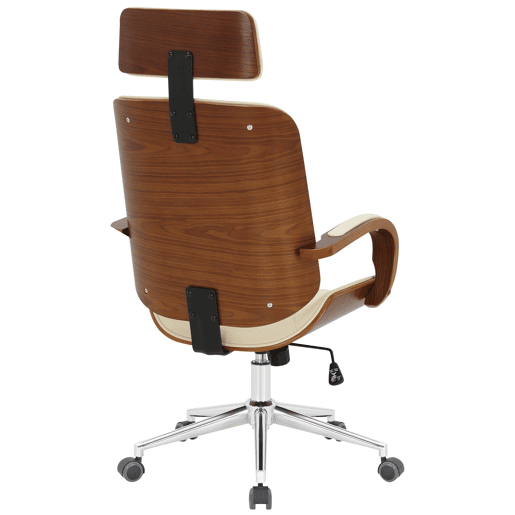 Silla de oficina Dayton Simil cuero Nogalcrema 70X70X118 cm