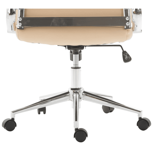 Silla De Oficina Kolumbus Simil cuero Crema 66X58X105 cm