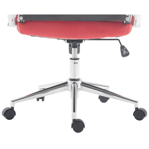 Silla De Oficina Kolumbus Simil cuero Rojo 66X58X105 cm