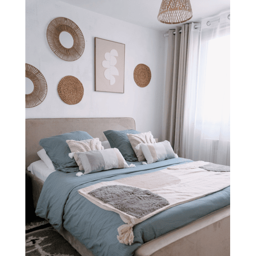 Cama Veludo VALOGNES 160 x 200 cm Taupe