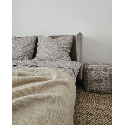 Cama Veludo ARETTE 180 x 200 cm Taupe
