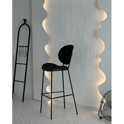 Conjunto de 2 bancos de bar SHONTO Preto Conjunto de 2 bancos de bar SHONTO Preto