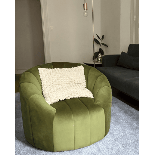 Poltrona MALUNG Veludo Verde escuro