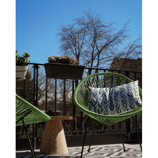 Conjunto de 2 almofadas de jardim LOANO Padrão de plantas 40 x 60 cm Verde