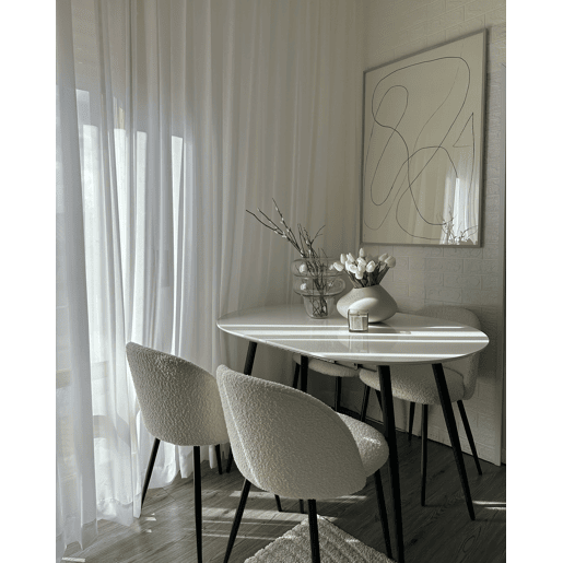 Mesa de jantar extensível STAVERTON Branco 120160 cm 80 cm
