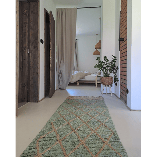 Tapete TELLIKAYA Verde 80 x 300 cm Juta