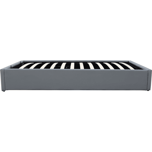 Cama de solteiro em PVC com caixa Ava - 90 x 190 cm - Cinza