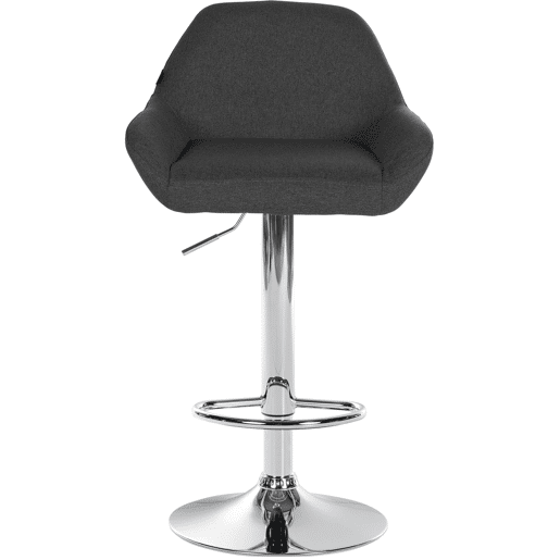 Juego de 2 taburetes de bar Braga tela Gris oscuro 52X51X89 cm Juego de 2 taburetes de bar Braga tela Gris oscuro 52X51X89 cm