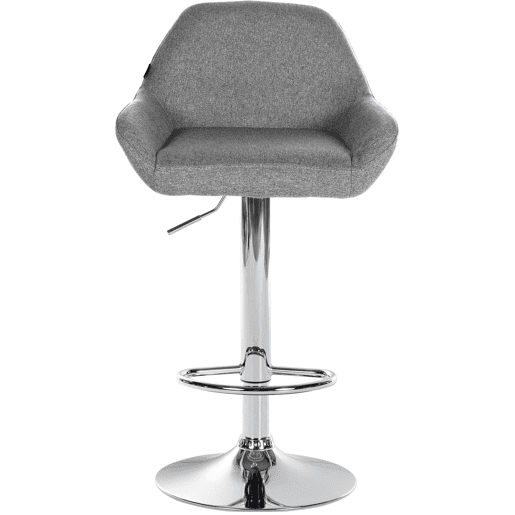 Set de 2 taburetes de bar Braga de tela Gris 52X51X89 cm Set de 2 taburetes de bar Braga de tela Gris 52X51X89 cm
