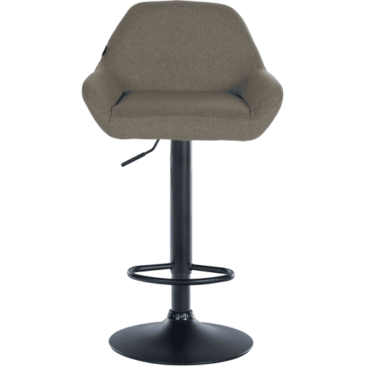 Juego de 2 taburetes de bar Braga tela Gris topo 52X51X89 cm