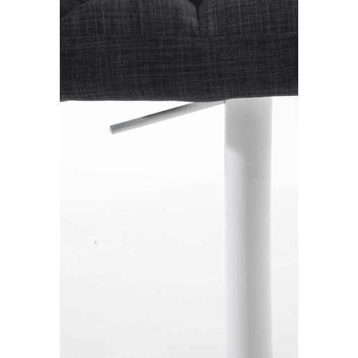 Juego de 2 taburetes de bar Damaso con tapizado de tela Gris oscuro 45X64X88 cm