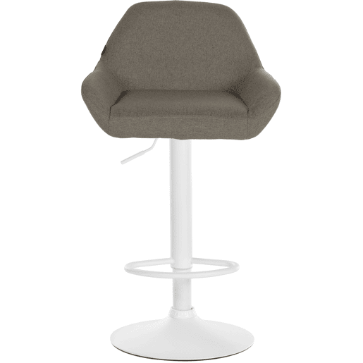 Set de 2 taburetes de bar Braga de tela Gris topo 52X51X89 cm