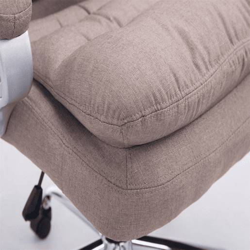 Silla de oficina XXL Vancouver de tela Gris topo 77X68X116 cm