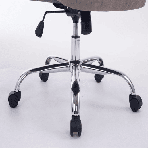 Silla de oficina XXL Vancouver de tela Gris topo 77X68X116 cm