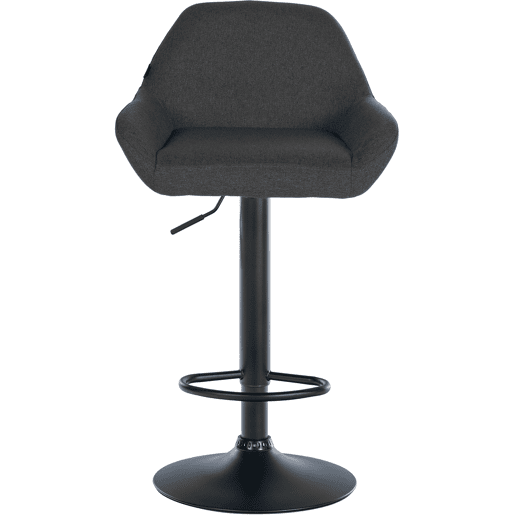 Juego de 2 taburetes de bar Braga tela Gris oscuro 52X51X89 cm Juego de 2 taburetes de bar Braga tela Gris oscuro 52X51X89 cm