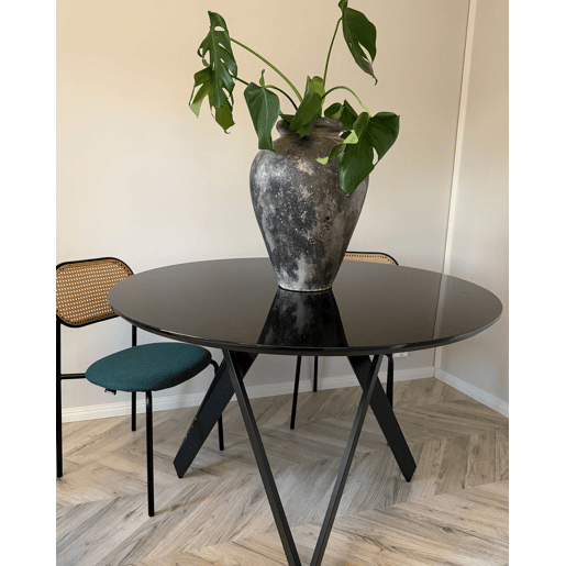 Conjunto de 2 cadeiras de jantar ADAVER Metal Preto