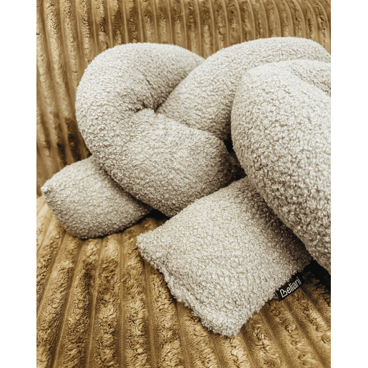 Conjunto de 2 almofadas decorativas GLADIOLUS Bouclé 172 x 14 cm Cinzento Sólido