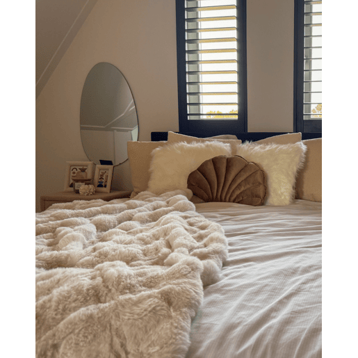 Almofada decorativa CONSOLIDA Veludo 47 x 35 cm Cor de areia Sólido