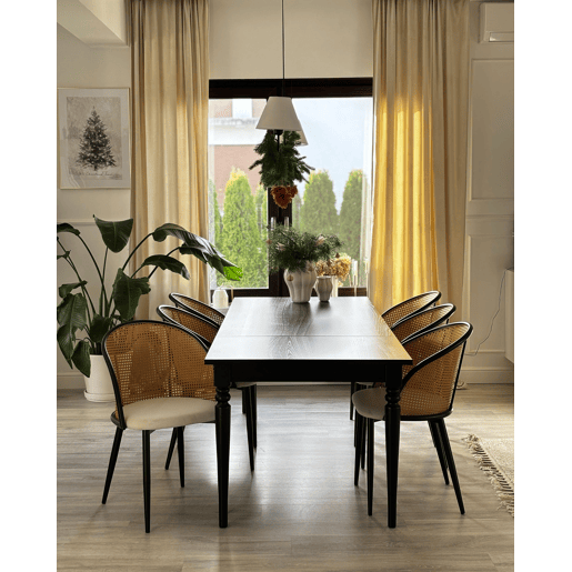 Conjunto de 2 cadeiras de jantar CORNELL Metal Preto