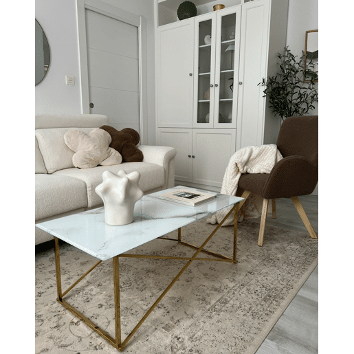 Conjunto de 2 almofadas decorativas ACHILLEA Imitação de pele 54 x 54 cm Creme Sólido