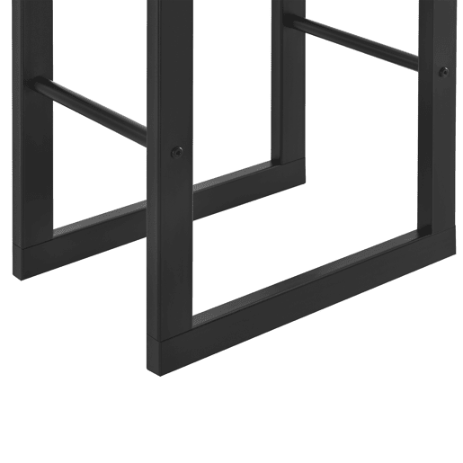 Suporte para lenha Täby em aço 80 x 25 x 150 cm preto en.casa Suporte para lenha Täby em aço 80 x 25 x 150 cm preto en.casa