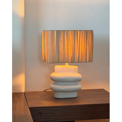 Candeeiro de mesa JUDY Cerâmica Branco Candeeiro de mesa JUDY Cerâmica Branco
