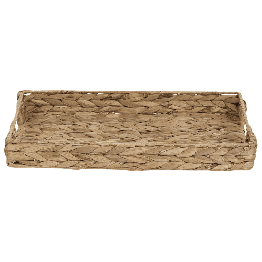 Conjunto de 2 bandejas decorativas KONTUM Vime Natural