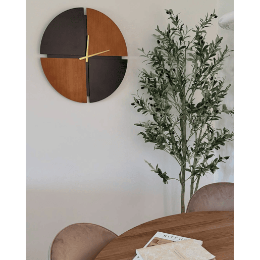 Relógio de parede ARAMON 60 cm CastanhoPreto