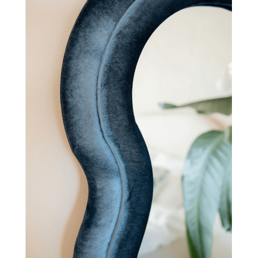 Espelho LACS 57 cm 160 cm Veludo Azul