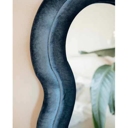 Espelho LACS 57 cm 160 cm Veludo Azul