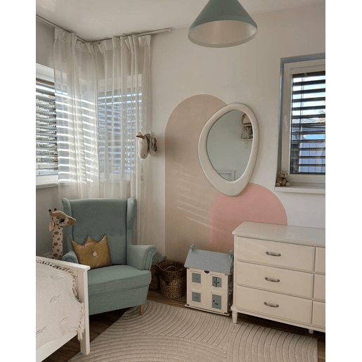 Espelho AUDES 60 cm 90 cm Veludo Branco creme