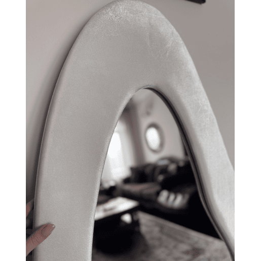Espelho REIGNY 57 cm 160 cm Veludo Branco