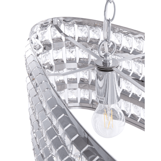 Candeeiro suspenso CAVONE Cristal Prateado Candeeiro suspenso CAVONE Cristal Prateado