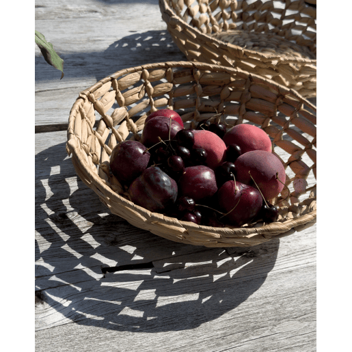 Conjunto de 2 taças decorativas DALAT Vime Natural
