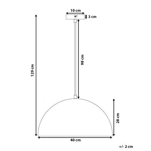 Candeeiro suspenso CETINA Metal Preto