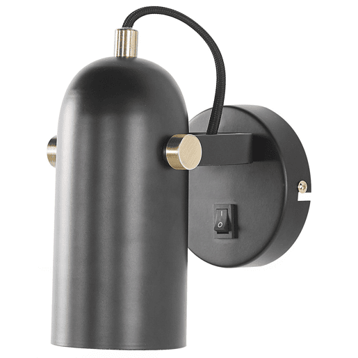 Conjunto de 2 candeeiros de foco TYRIA Ajustável Metal Preto