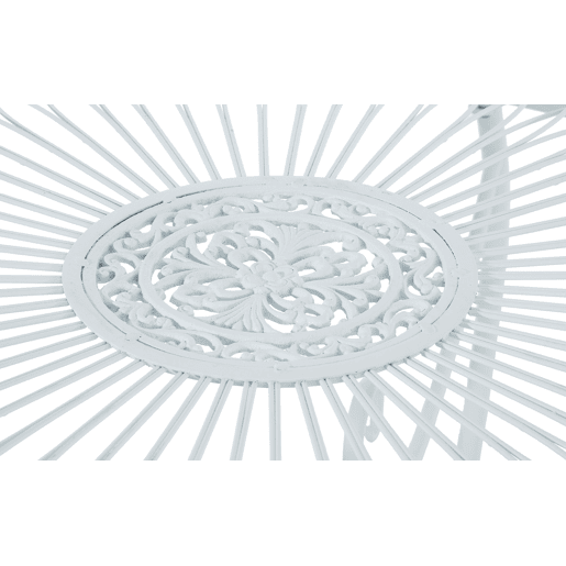 Mesa de jardin Sheela Metal Blanco Ø 90 cm