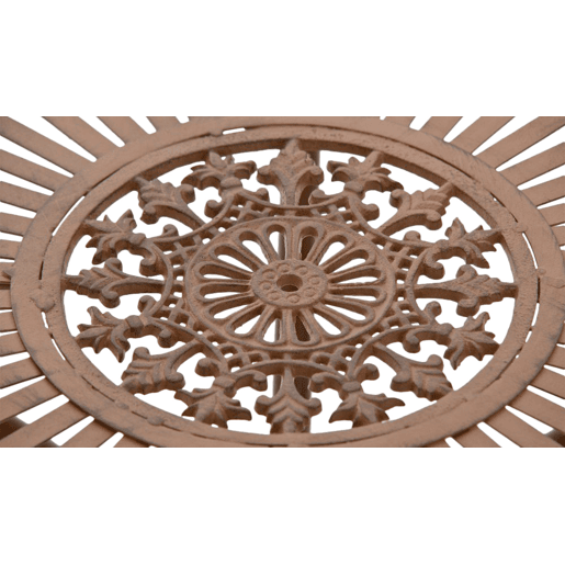 Mesa de Jardín Hari Metal Marrón antiguo Ø 70 cm Mesa de Jardín Hari Metal Marrón antiguo Ø 70 cm