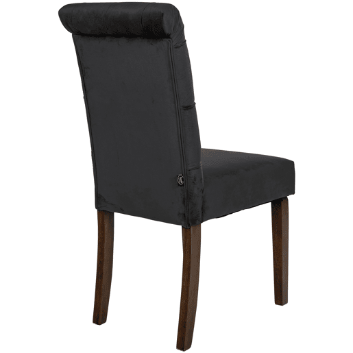 Silla de comedor Lisburn Terciopelo Negro 63X45X98 cm Silla de comedor Lisburn Terciopelo Negro 63X45X98 cm