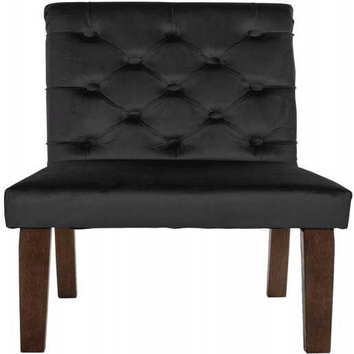 Silla de comedor Lisburn Terciopelo Negro 63X45X98 cm Silla de comedor Lisburn Terciopelo Negro 63X45X98 cm