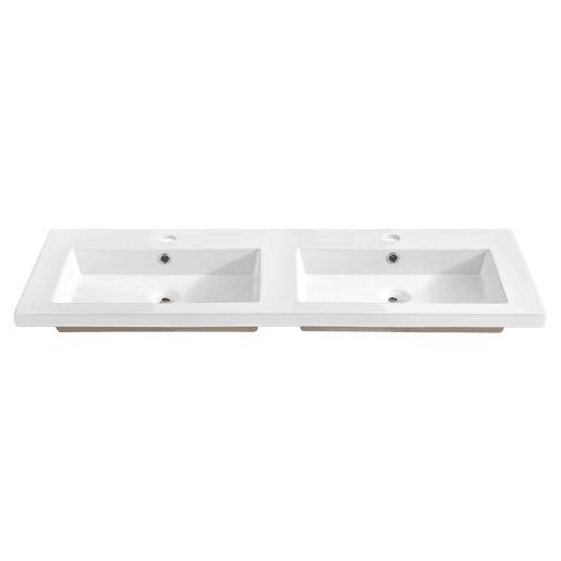Móvel lavatório duplo encastrável 120cm Abril Branco