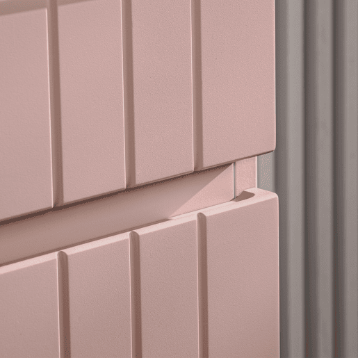 Móvel de toucador Zelie 80cm em rosa e branco