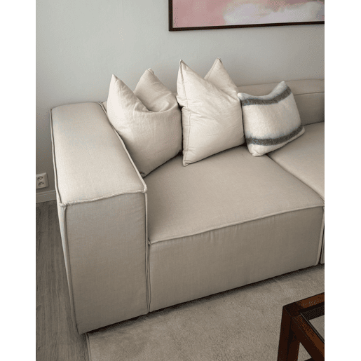 Poltrona modular APRICA Linho sintético Creme
