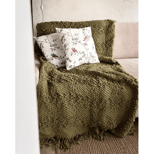 Almofada decorativa DILLENIA Algodão 45 x 45 cm Branco