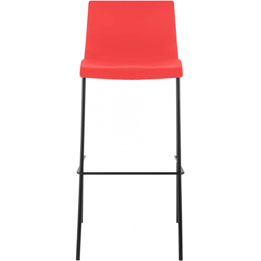 Taburete de Bar Hover de Plástico Base de 4 Patas Rojo 48X43X100 cm Taburete de Bar Hover de Plástico Base de 4 Patas Rojo 48X43X100 cm