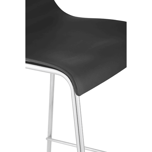 Taburete de Bar Hover de Plástico Base de 4 Patas Negro 48X43X100 cm